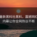 网曝最新黑料社黑料，震撼网红细节内幕让你全网热议不断