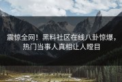 震惊全网！黑料社区在线八卦惊爆，热门当事人真相让人瞠目