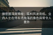 微密圈深度揭秘：猛料风波背后，业内人士在停车场角落的角色异常令人意外
