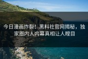 今日漫画炸裂！黑料社官网揭秘，独家圈内人内幕真相让人瞠目