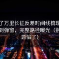 我做了万里长征反差时间线梳理：从标题到弹窗，完整路径曝光（别被标题骗了）