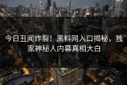 今日丑闻炸裂！黑料网入口揭秘，独家神秘人内幕真相大白